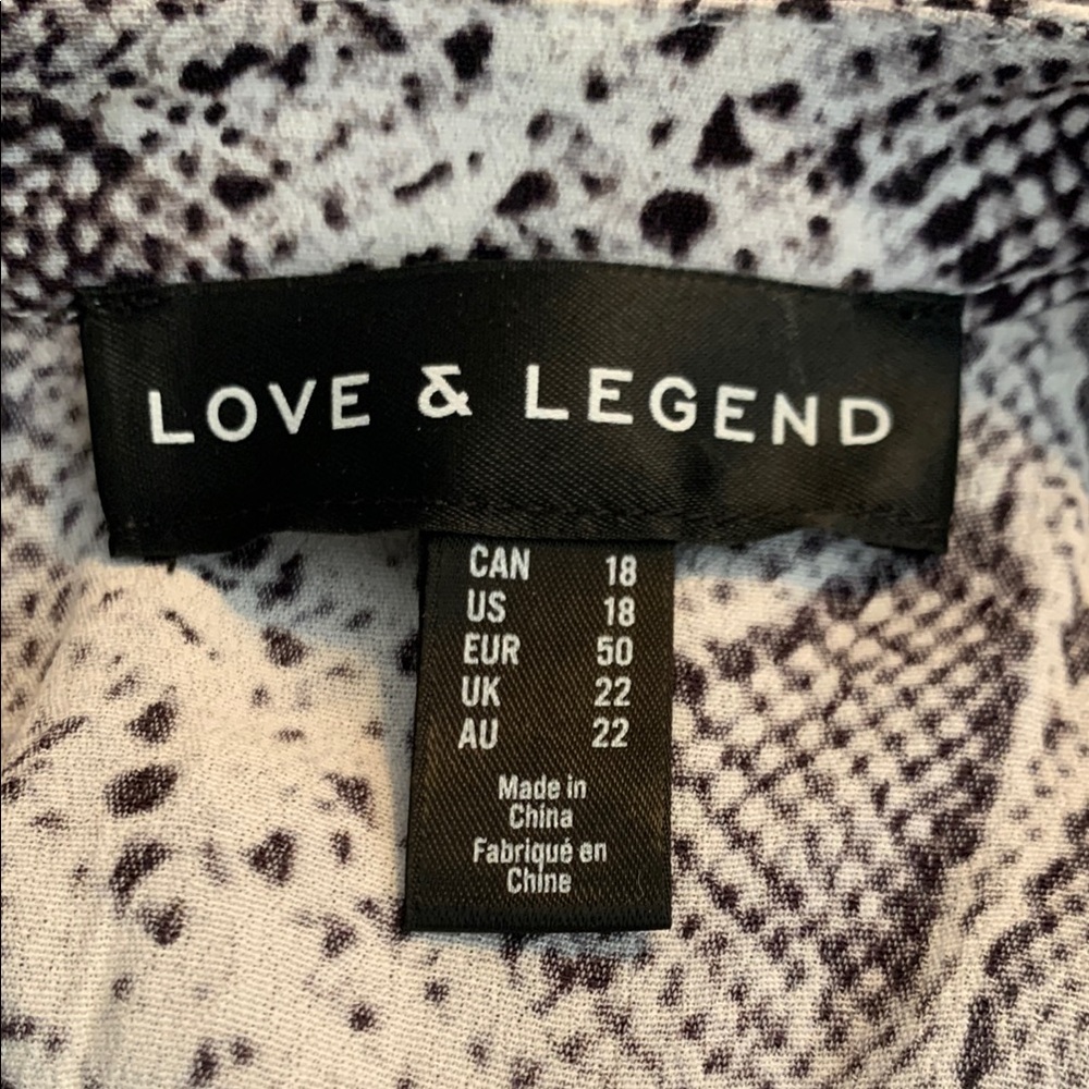 Love & Legend Snakeskin Print Black and White Jumpsuit